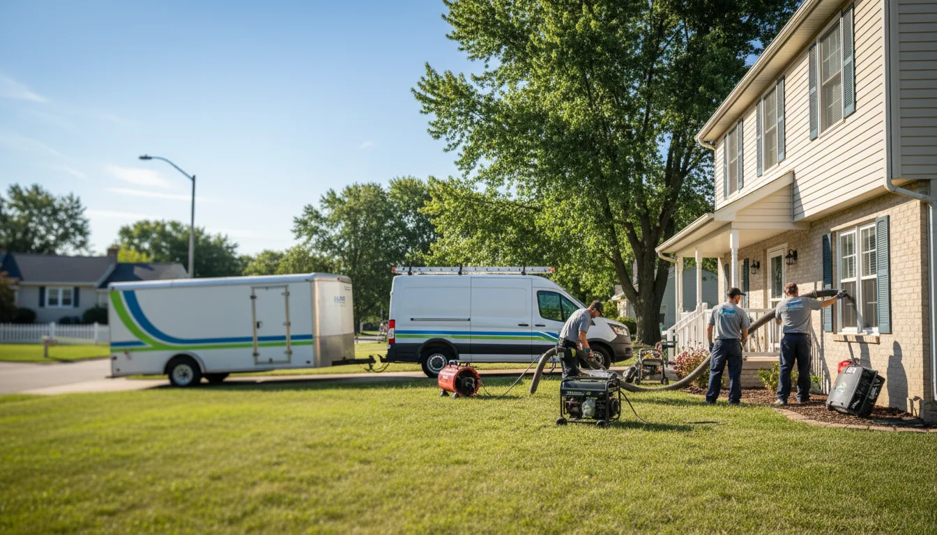 Flooded Basement Restoration And Cleanup With Repair in Pitsburg, OH near me